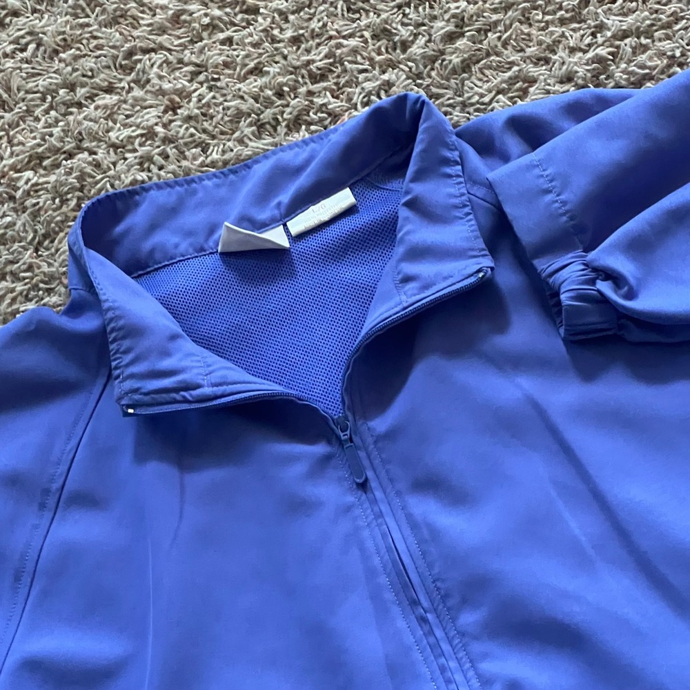EP Pro‎ Womens Blue Golf Windbreaker Quarter Zip Pullover Jacket Size Large